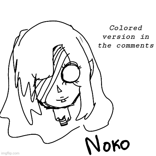 She won't appear in color at all, since dead people/ghosts in my world are colorless, but it's like a recreation of her life. | Colored version in the comments | made w/ Imgflip meme maker