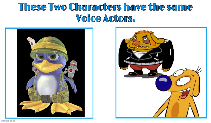 Tom Kenny 2 | image tagged in same voice actor,tom kenny,catdog,spyro,nickelodeon | made w/ Imgflip meme maker