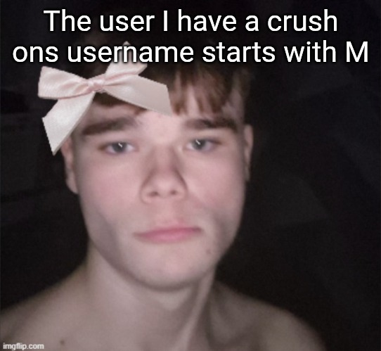 so cutesie | The user I have a crush ons username starts with M | image tagged in so cutesie | made w/ Imgflip meme maker