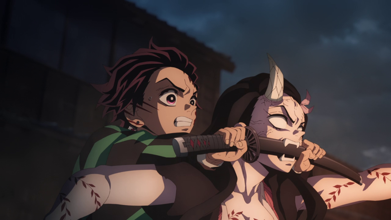 Tanjiro Holding back Nezuko Blank Meme Template