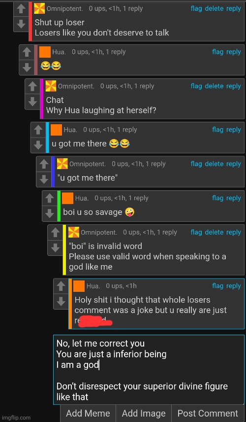 Why is Hua not worshipping me | made w/ Imgflip meme maker