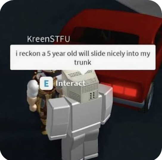 A five year old in the trunk Blank Meme Template