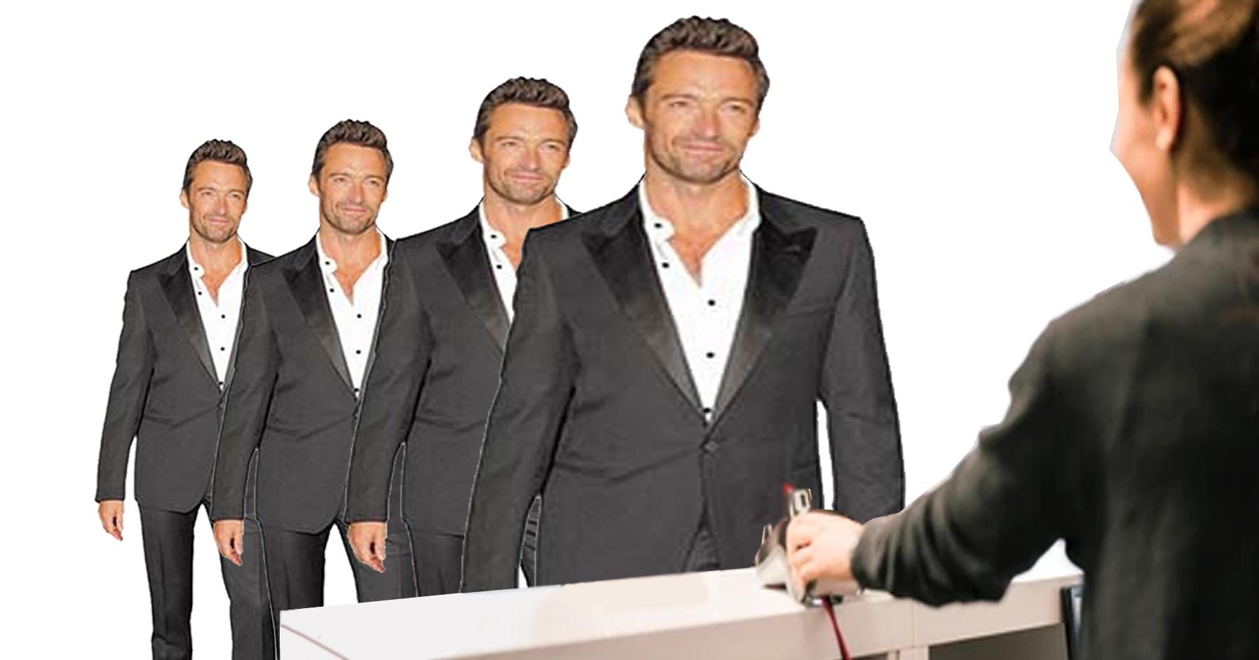 Queue Jackman Blank Meme Template