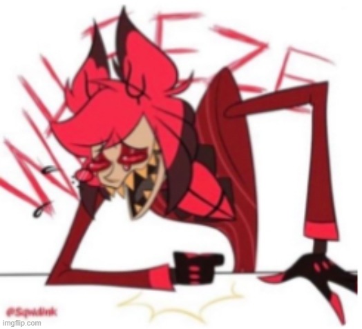 image tagged in alastor wheezing | made w/ Imgflip meme maker