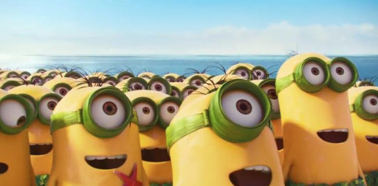 Minions fascinated Blank Meme Template