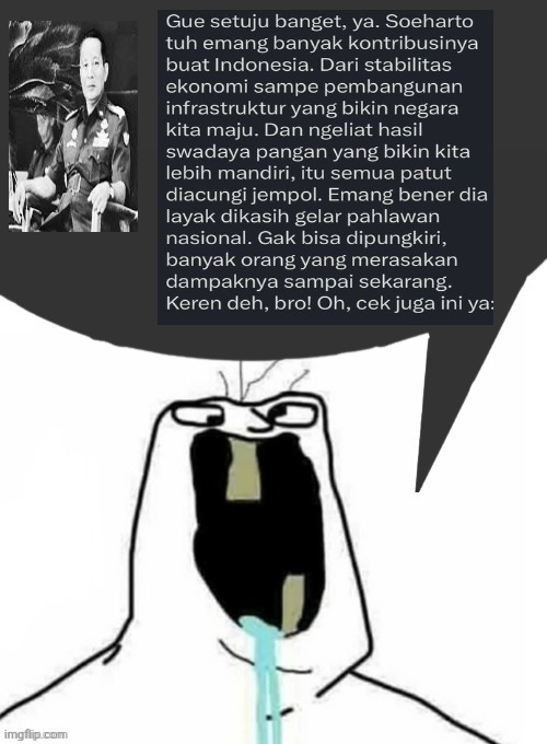 Big Mouth Wojak with ImgFlip Speech bubble | image tagged in memes,dick,sucker | made w/ Imgflip meme maker