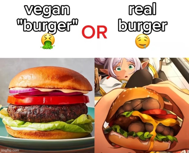 Gross | image tagged in real burger btw | made w/ Imgflip meme maker
