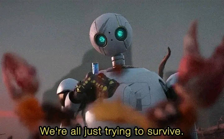 Trying to survive Blank Meme Template