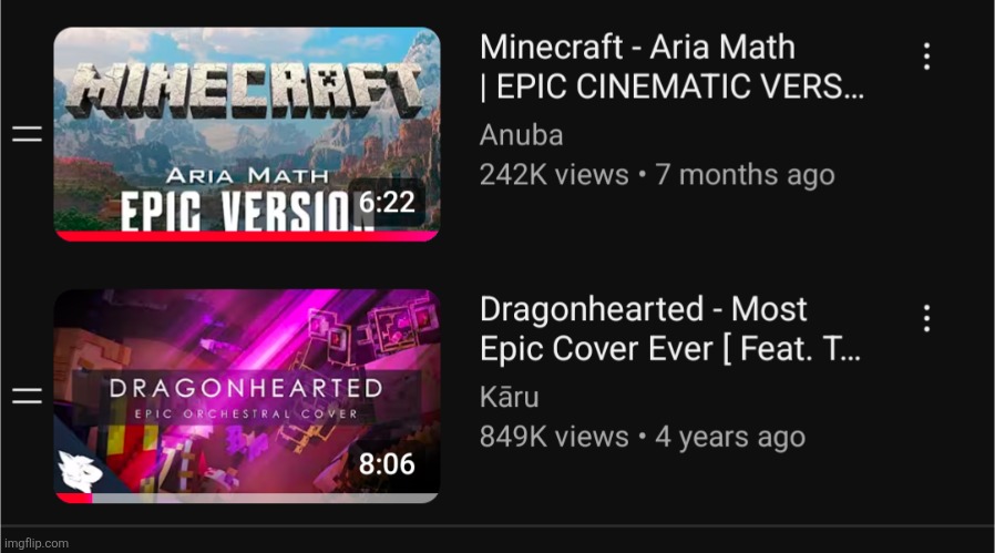 I've been looking at Minecraft epic covers. holy peak | made w/ Imgflip meme maker