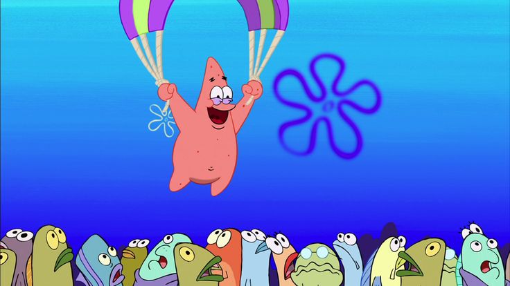 patrick star parachute Blank Meme Template