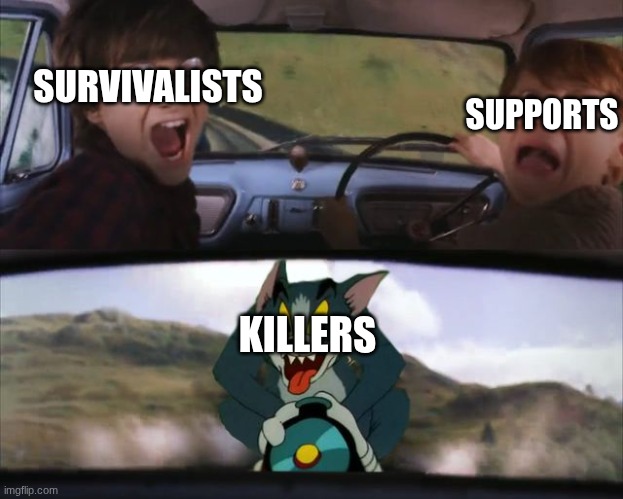 Harry Potter Tom cat meme | SURVIVALISTS; SUPPORTS; KILLERS | image tagged in harry potter tom cat meme | made w/ Imgflip meme maker