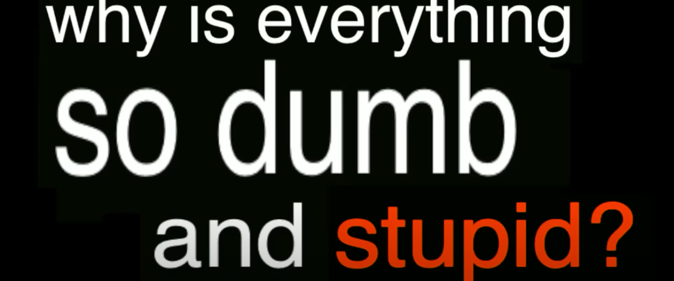 why is everything so dumb and stupid Blank Meme Template