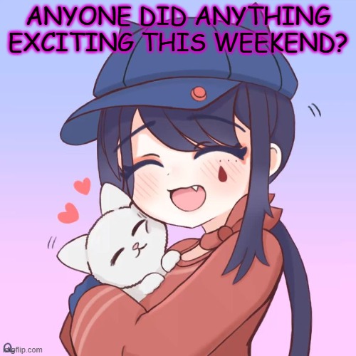 ANYONE DID ANYTHING EXCITING THIS WEEKEND? | made w/ Imgflip meme maker