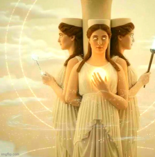 Hectate (Ἑκάτη) | image tagged in greek goddess,hellenism | made w/ Imgflip meme maker
