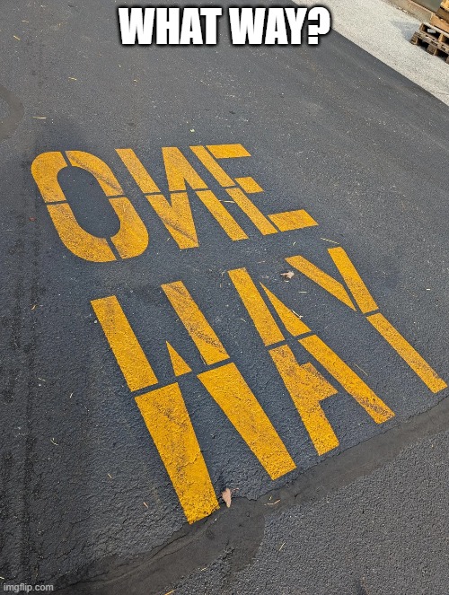 One Way | WHAT WAY? | image tagged in you had one job | made w/ Imgflip meme maker