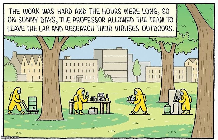 Viruses Outside | image tagged in comics | made w/ Imgflip meme maker