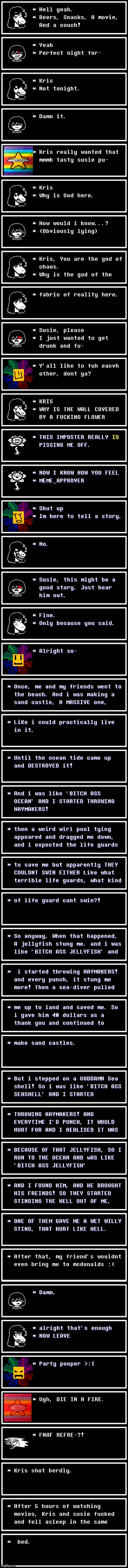 mmmh tasty drunk kris x susie | image tagged in memes,sml,deltarune | made w/ Imgflip meme maker