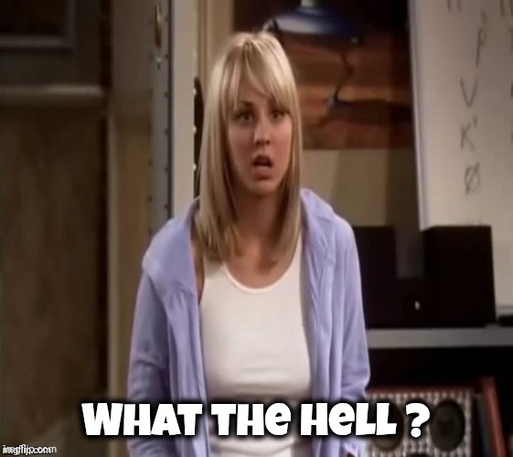 Confused Penny | What the Hell ? | image tagged in confused penny | made w/ Imgflip meme maker