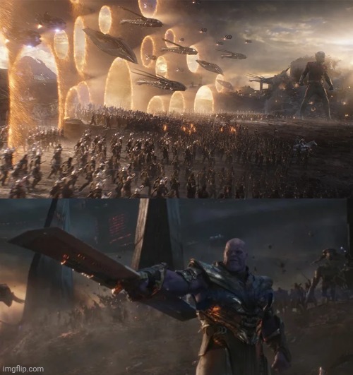 avengers endgame final battle against thanos | image tagged in avengers endgame final battle against thanos | made w/ Imgflip meme maker