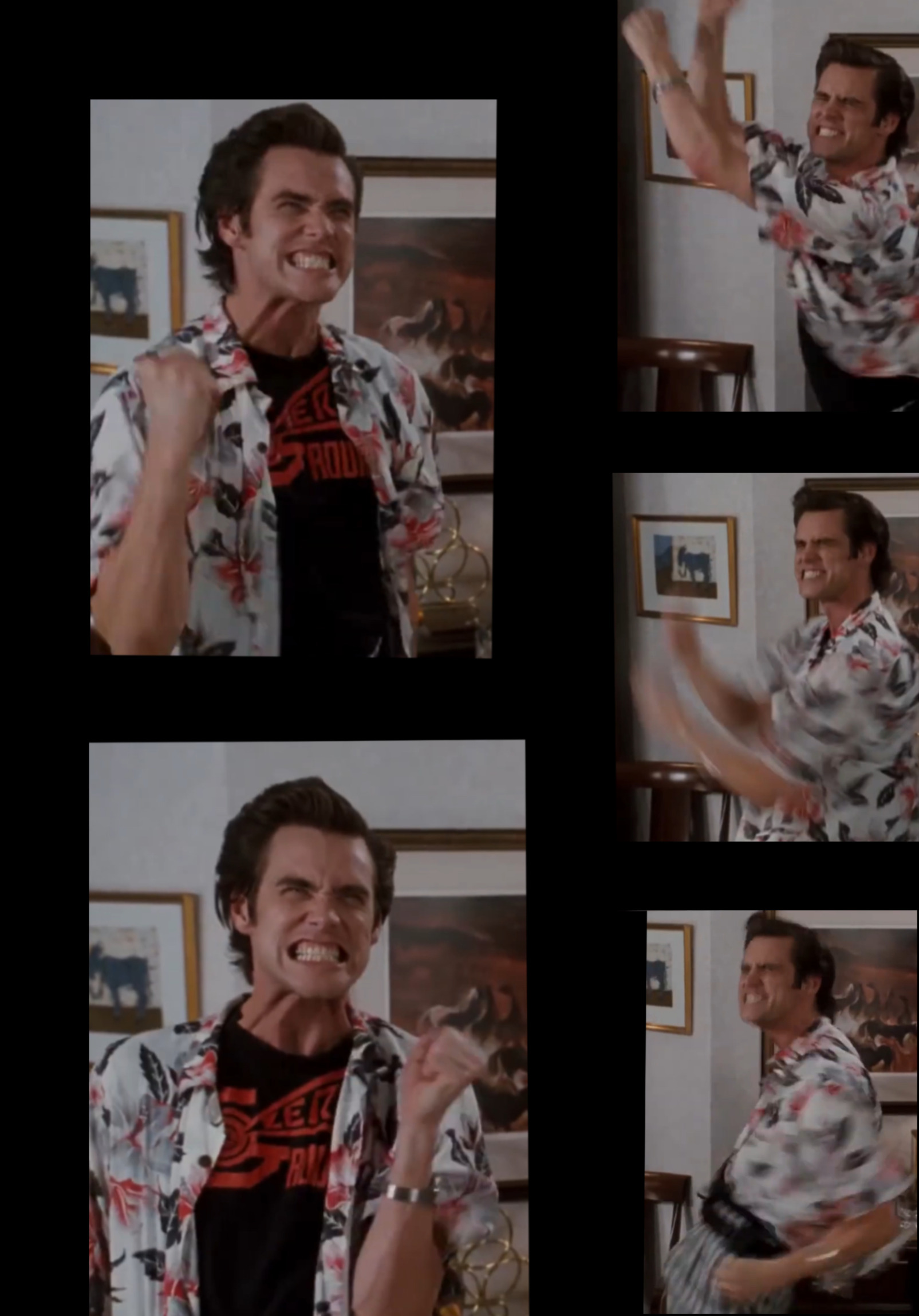 Ace Ventura win victory Blank Meme Template
