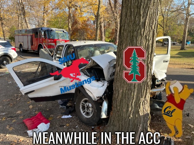 SMU Stanford meme | image tagged in memes,smu,texas,college football,car crash,football | made w/ Imgflip meme maker