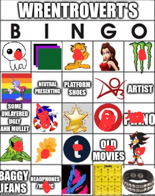 wren's bingo | image tagged in wren's bingo | made w/ Imgflip meme maker
