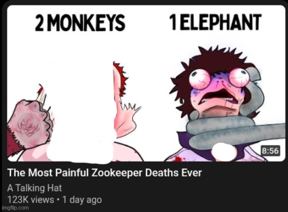2 monkeys 1 elephant | made w/ Imgflip meme maker