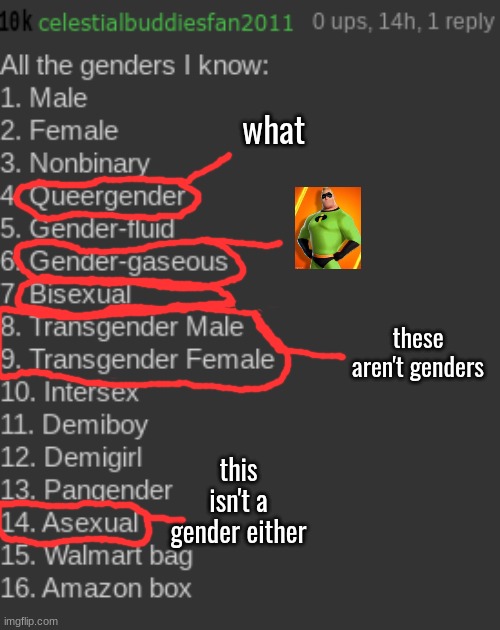 pmo | what; these aren't genders; this isn't a gender either | made w/ Imgflip meme maker