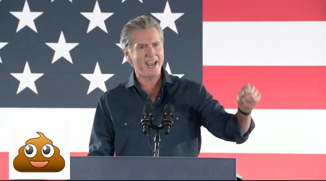 Gavin Newsom desecrates flag Blank Meme Template