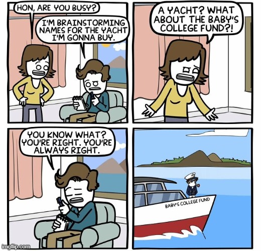Baby's College Fund | image tagged in comics | made w/ Imgflip meme maker