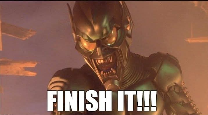 Green goblin finish it Blank Meme Template