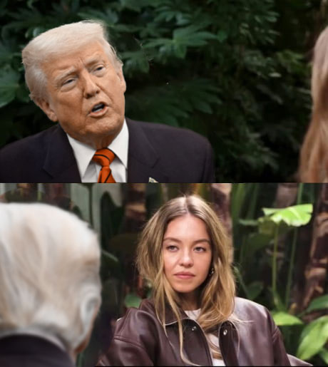 Sydney Sweeney and Trump Blank Meme Template