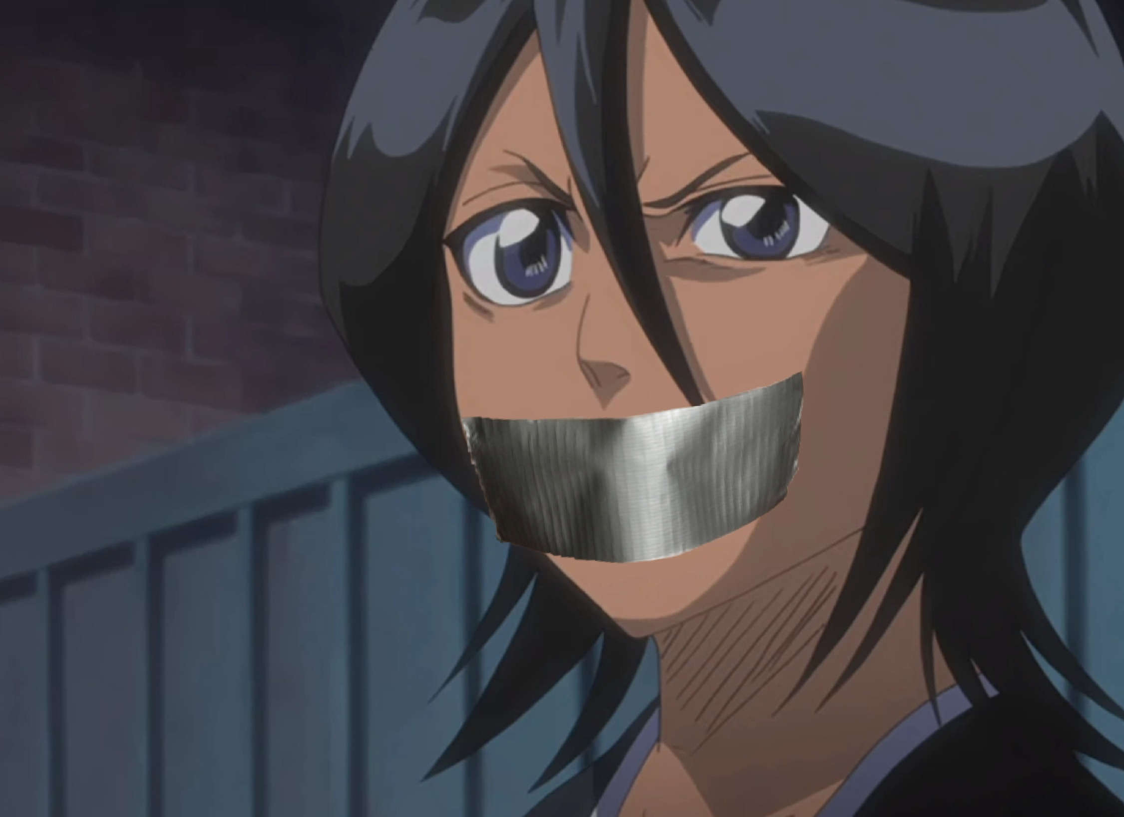 Rukia Gagged Blank Meme Template