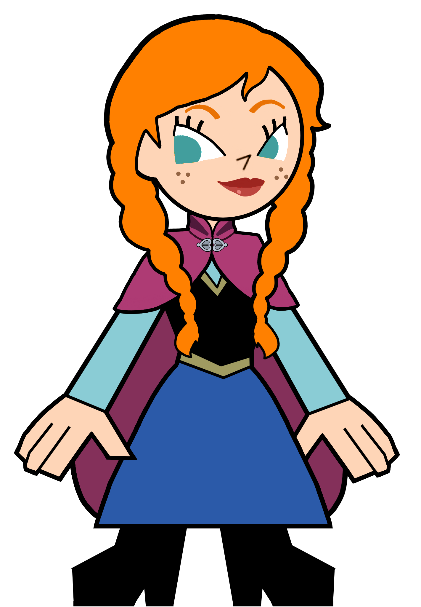 Anna of Arendelle in Hero 108 Style Blank Meme Template
