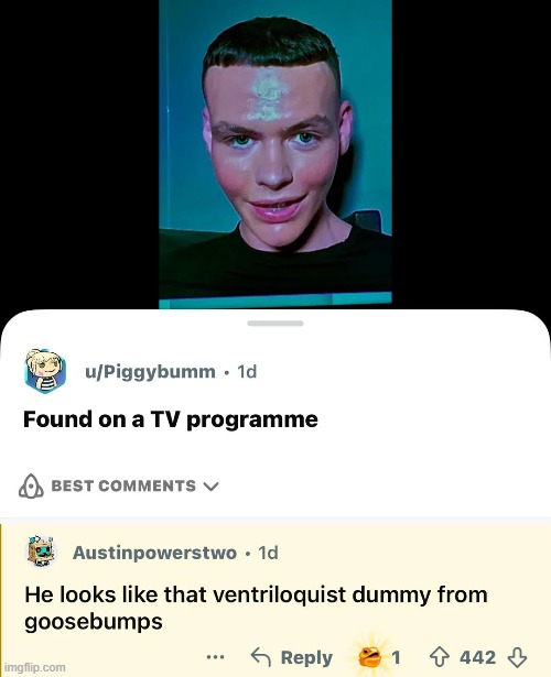 image tagged in goosebumps,slappy | made w/ Imgflip meme maker