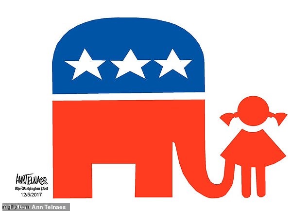 Republican Party Pedo trump Upskirt Elephant | image tagged in republican party pedo trump upskirt elephant | made w/ Imgflip meme maker
