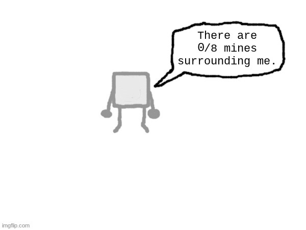 Empty tile from minesweeper | 0 | made w/ Imgflip meme maker