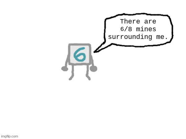 6 tile minesweeper | 6 | made w/ Imgflip meme maker