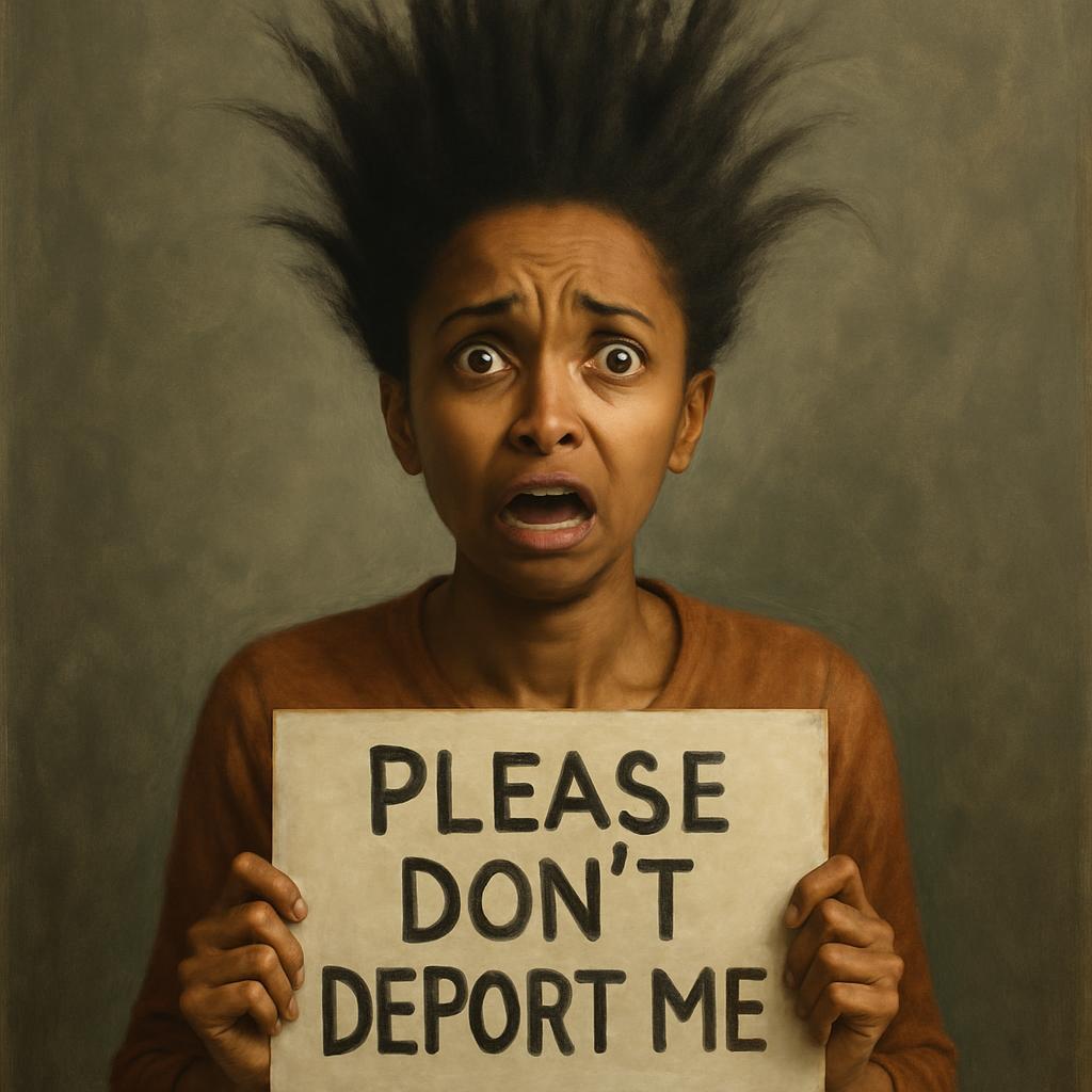 Ilhan omar no turbin hair sticking straight up in the air, looki Blank Meme Template