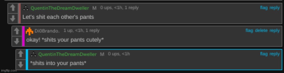 poops eachothers pants | image tagged in poops eachothers pants | made w/ Imgflip meme maker