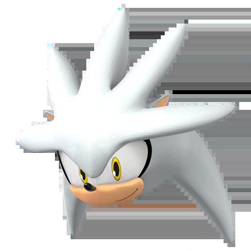 Silver the hedgehog head Blank Meme Template