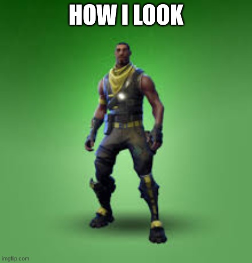 fornite skin | HOW I LOOK | image tagged in fornite skin | made w/ Imgflip meme maker