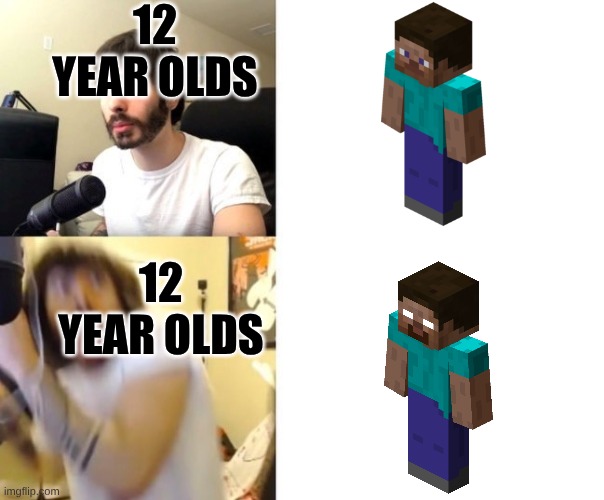 Me | 12 YEAR OLDS; 12 YEAR OLDS | image tagged in penguinz0 | made w/ Imgflip meme maker