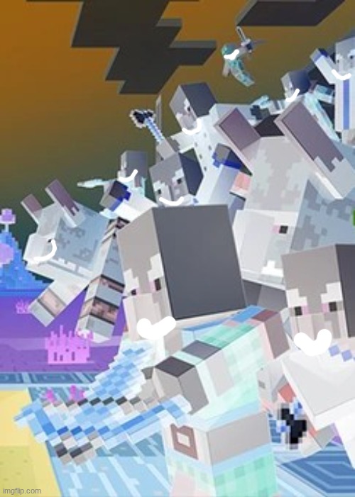 I just drew like an dark fucked up version of the illagers, just a glimpse into my dark reality | image tagged in illagers | made w/ Imgflip meme maker