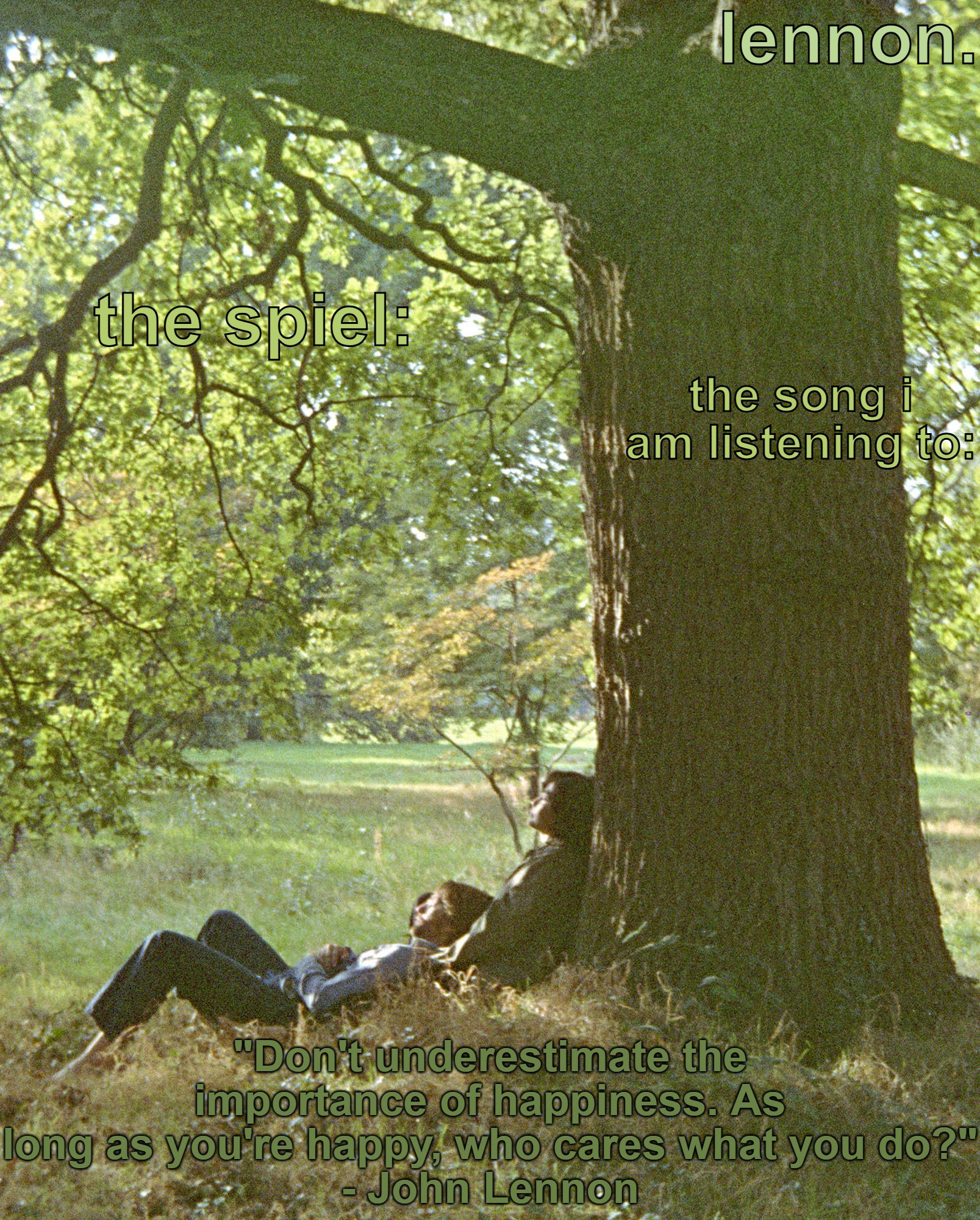 High Quality lennon. annoucement template Blank Meme Template