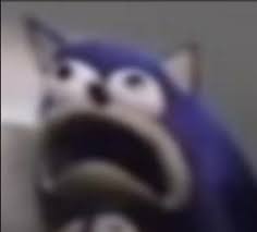 shocked sonic Blank Meme Template