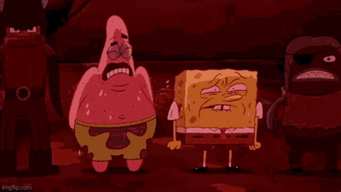 Spongebob and Patrick Melting | image tagged in spongebob and patrick melting | made w/ Imgflip meme maker