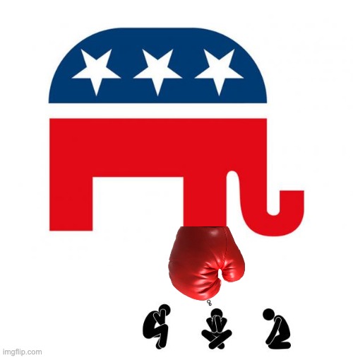 The party of Geezer Oligarchs Punching down | image tagged in republican,oligarchy,idiocracy,power,inequality | made w/ Imgflip meme maker