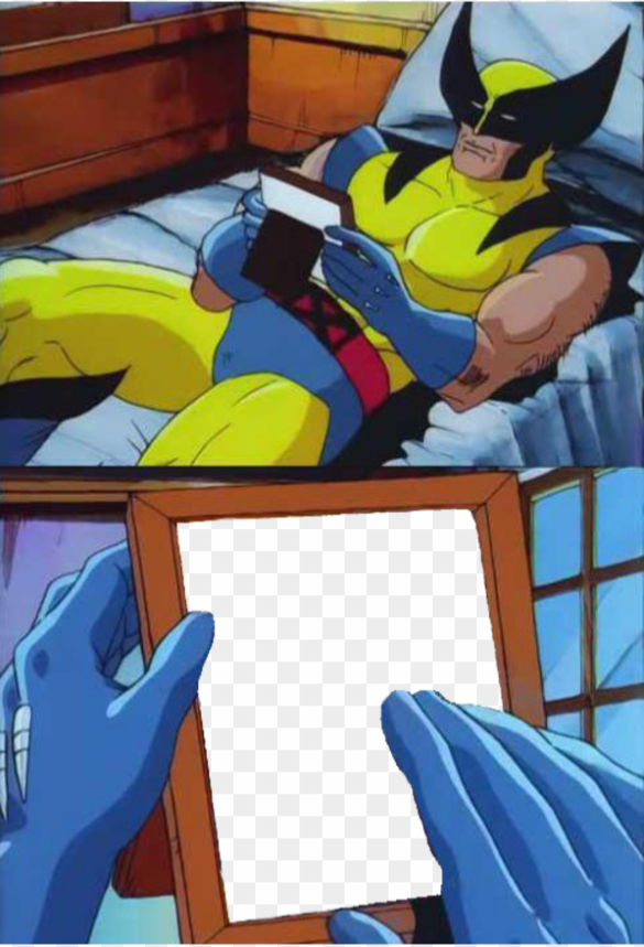 Wolverine Remembers PNG Blank Meme Template