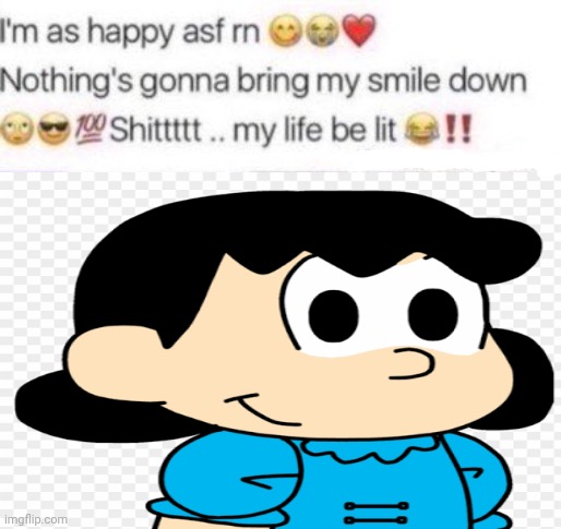 Lucy but shes a monica's gang character (meme) | made w/ Imgflip meme maker